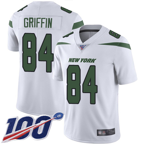New York Jets Limited White Men Ryan Griffin Road Jersey NFL Football 84 100th Season Vapor Untouchable